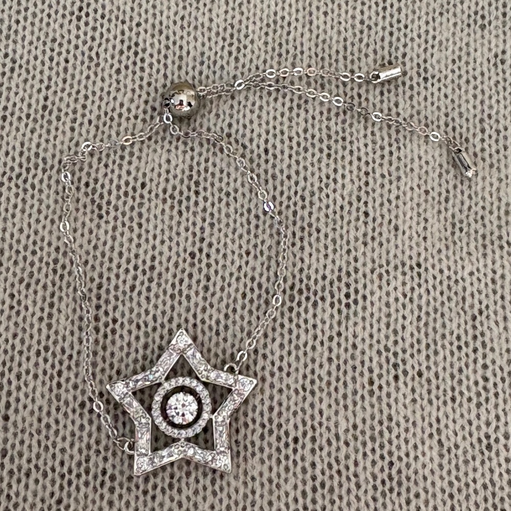 Swarovski Paris Crystal Heart Bracelet — Adjustable Slider — NWT in Luxe Octagon